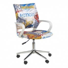 Scaun birou copii, stofa multicolora AX Action