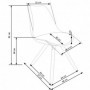 Scaun living tapitat piele ecologica AX Q301 gri