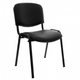 Scaun vizitator piele ecologica Taurus negru