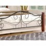 Pat lemn masiv cu fier forjat 140 x 200 cm AX Vio