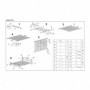 Pat lemn masiv cu fier forjat 140 x 200 cm AX Vio