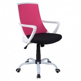 Scaun birou stofa roz cu negru, AX Z248