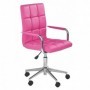 Scaun ergonomic de birou fetite roz, piele ecologica AX Gala