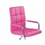 Scaun ergonomic de birou fetite roz, piele ecologica AX Gala