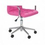 Scaun ergonomic de birou fetite roz, piele ecologica AX Gala
