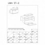 Pantofar tip Taburete HM Lima ST2 alb - stejar sonoma