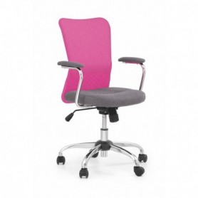 Scaun birou pentru copii mesh roz / gri AX Aurel