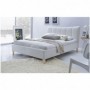Pat piele ecologica alb AX Bella alb 160x200 cm