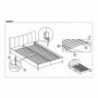 Pat piele ecologica alb AX Bella alb 160x200 cm