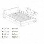 Pat piele ecologica alb AX Bella alb 160x200 cm