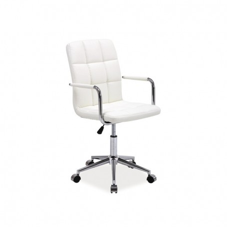 Scaun birou piele ecologica alb AX Z022
