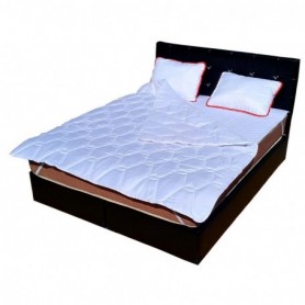 Saltea Lux Flexa 140x200x30 plus 2 perne 50x70 plus Husa hipoalergenica plus Pilota microfibra iarna 180x200