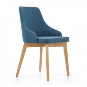 Scaun living HM Toledo turcoaz - stejar