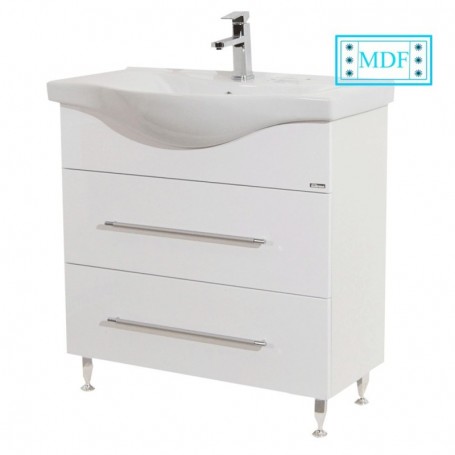 Baza si lavoar baie GN1871 - 80 cm, alb