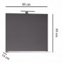 Oglinda baie suspendata, cu polita 80x14x68 cm