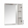 Oglinda baie cu dulap MDF alb lucios, 2 polite, 60 cm