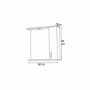 Oglinda baie GN0001 cu dulap - 60 cm