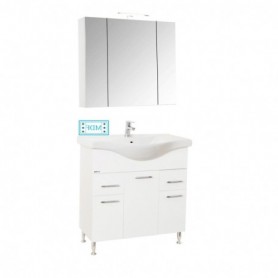 Set Baza, lavoar baie GN1531 si oglinda Celine - 80 cm