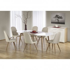 Set masa cu 4 scaune living, alb AX EX217