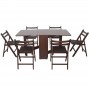 Set masa plianta MD1 wenge cu 6 scaune pliante