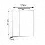 Set Baza si lavoar baie cu sertare, alb, 60 x 81 cm AX0541 + Oglinda baie tip dulap cu 3 rafturi, 60x68x15 cm