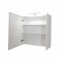Set Baza si lavoar baie cu sertare, alb, 60 x 81 cm AX0541 + Oglinda baie tip dulap cu 3 rafturi, 60x68x15 cm