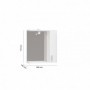 Set Baza, lavoar baie GN1871 si oglinda GN0201 - 65 cm alb