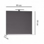 Set Baza si lavoar GN0541 cu sertare, suspendat si Oglinda GN0551 - 80 cm, alb