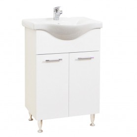 Baza si lavoar baie, AX11153, 60x34x81 cm, usi, alb