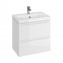 Baza si lavoar AX AS9811 Slim - 60 cm, suspendat, sertare, alb