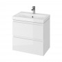 Baza si lavoar AX AS9811 Slim - 60 cm, suspendat, sertare, alb