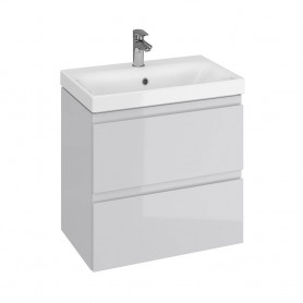 Baza si lavoar AX AS9801 Slim - 60 cm, suspendat, sertare, gri