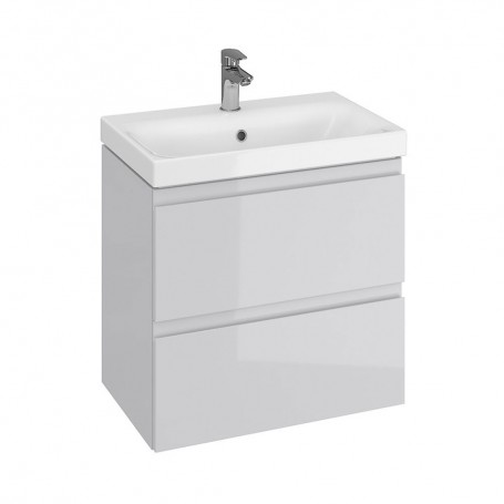 Baza si lavoar AX AS9801 Slim - 60 cm, suspendat, sertare, gri