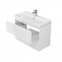 Baza si lavoar AX AS9791 Slim - 80 cm, suspendat, sertare, alb
