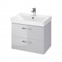 Baza si lavoar AX ASB2781 Slim - 60 cm, suspendat, sertare, gri
