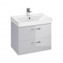 Baza si lavoar AX ASB2781 Slim - 60 cm, suspendat, sertare, gri