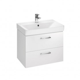 Baza si lavoar AX AS8361 - 60 cm, suspendat, sertare, alb