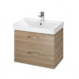 Baza si lavoar AX AS8371 - 60 cm, suspendat, sertare, nuc