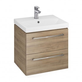 Baza si lavoar AX AS8351 - 50 cm, suspendat, sertare, nuc