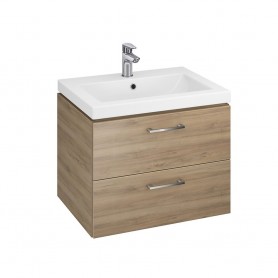 Baza si lavoar AX ASB8081 - 60 cm, suspendat, sertare, nuc