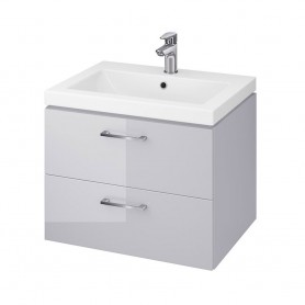 Baza si lavoar AX ASA491 - 60 cm, suspendat, sertare, gri