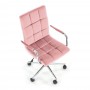 Scaun birou AX Gema 4 roz velvet, 54x45x109 cm