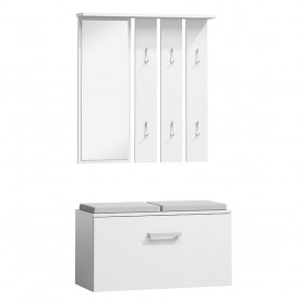 Set mobilier hol cu oglinda AX Z001 alb