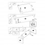 Set mobilier hol cu oglinda AX Z001 alb