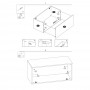 Set mobilier hol cu oglinda AX Z001 alb