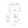 Set mobilier hol cu oglinda AX Z001 alb