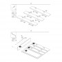 Set mobilier hol cu oglinda AX Z001 alb