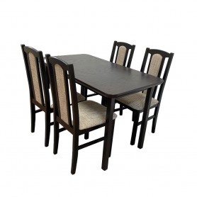 Set masa extensibila ZN4 Matia si 4 scaune ZN7 Baron, wenge
