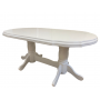 Set masa living SR Zork alba plus 6 scaune SR Rim alb/rosu, 74x90x160/200 cm