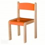 Scaun lemn gradinita Prichindel, H31, portocaliu